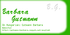 barbara gutmann business card